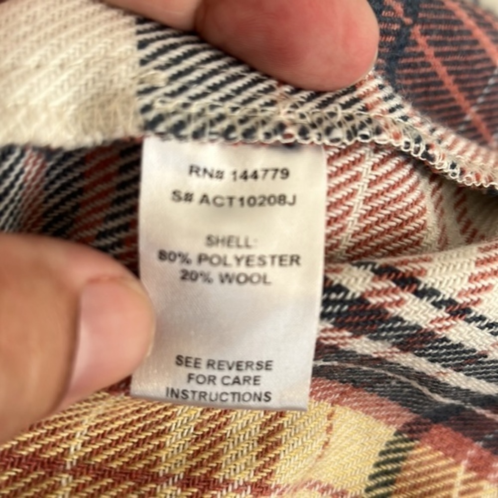Acoa oversized wool blend plaid shacket - Picture 7 of 7